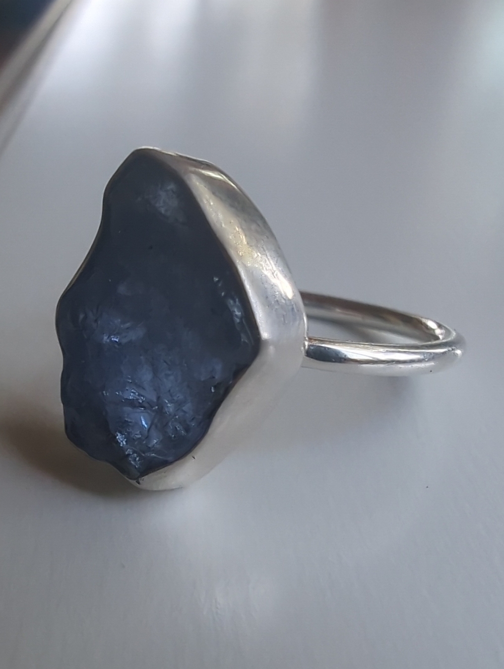Raw Tanzanite Stone 925 Sterling Silver Ring - 5.75 - Picture 11 of 12